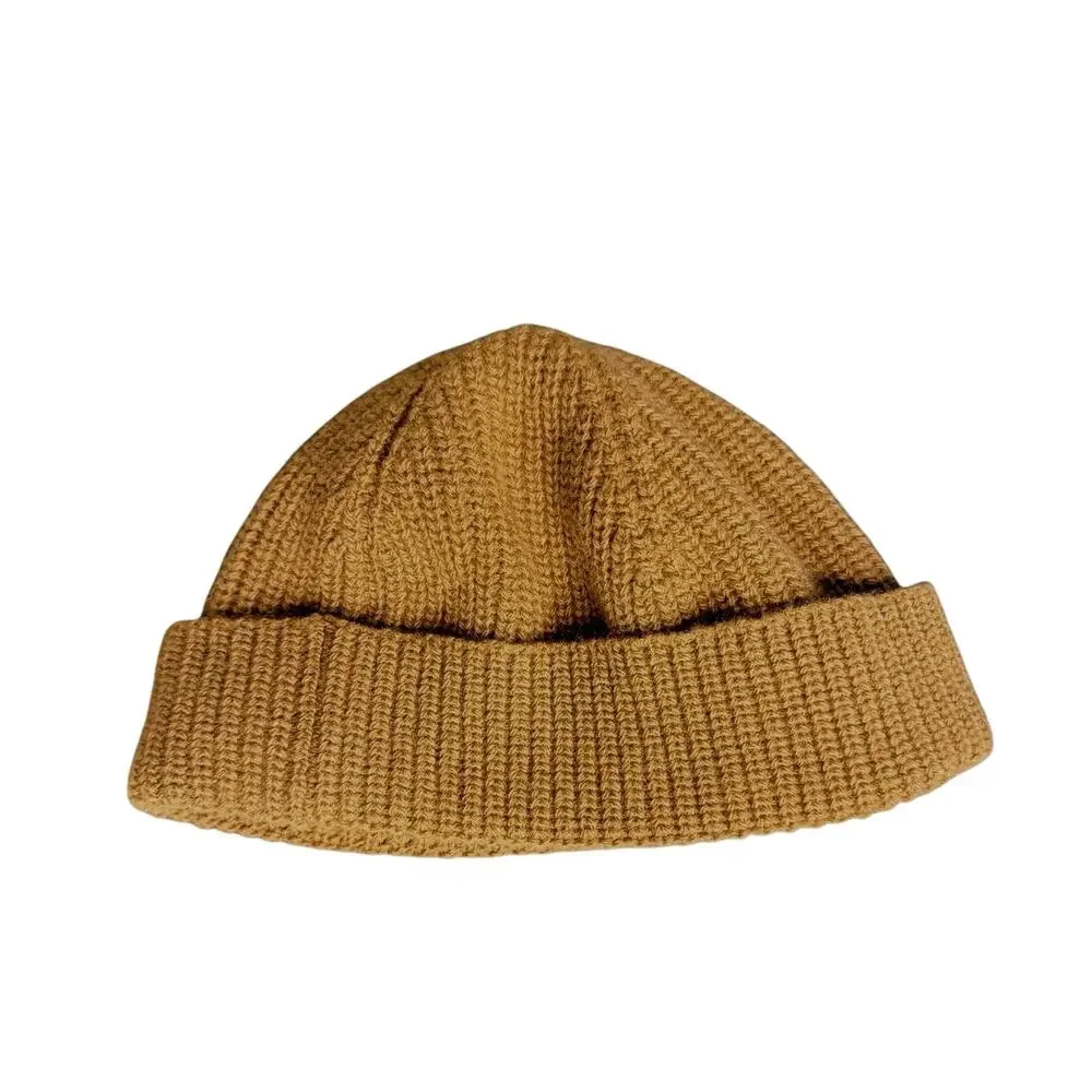 Valentino Garavani NWT VG Embroidered Wool Knit Beanie in Camel Brown W/Box